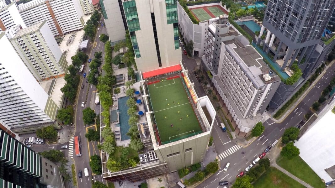 Best AG pitches in Singapore - Amara Rooftop
