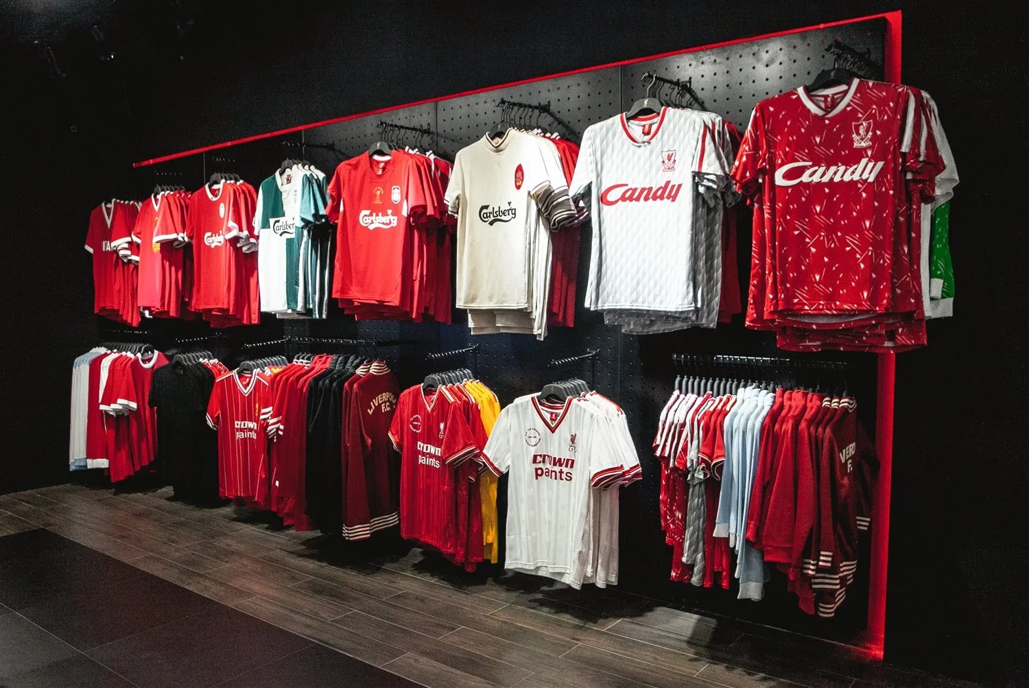 Classic Liverpool jerseys