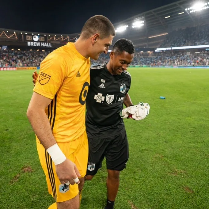 Ryan Natusch - Equipment Manager Minnesota United FC with Vito Mannone