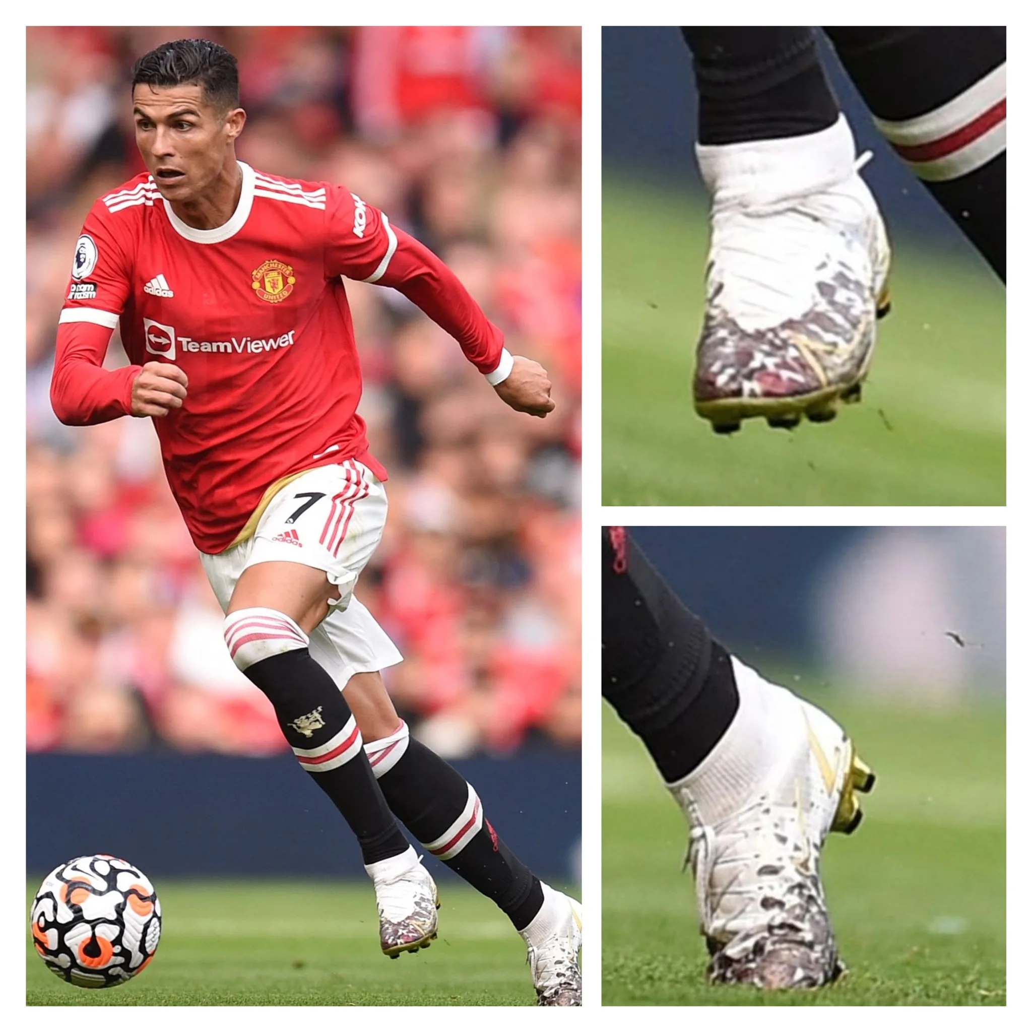 Red best sale ronaldo boots