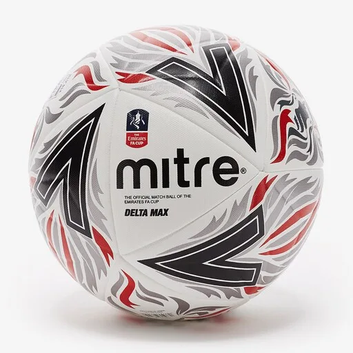 Mitre Pro Delta FA Cup Ball  - White/Red
