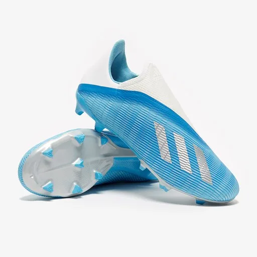 adidas X 19.3 Laceless FG - Bright Cyan/Core Black/Pink