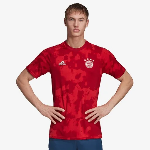 adidas FC Bayern Munich 2019/20 Home Pre-Match Shirt  - FCB True Red/Active Maroon - Image 2