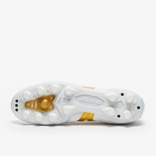 Mizuno Morelia II Made In Japan FG - White/Gold - Image 5