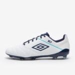 Umbro Medusæ III Pro FG - White/Medieval Blue/Blue Radiance - Image 8