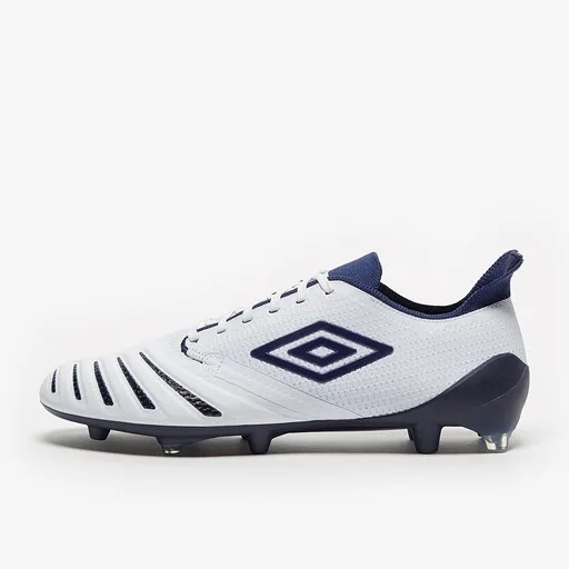 Umbro UX Accuro III Pro FG - White/Medieval Blue/Blue Radiance - Image 3