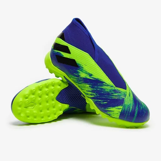 adidas Nemeziz 19.3 Laceless TF - Signal Green/Core Black/Royal Blue