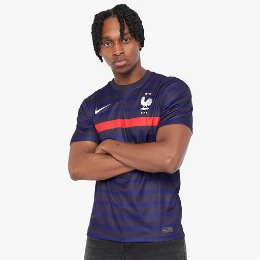 Nike France 2020 Home Stadium SS Shirt - Blackened Blue/White