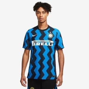 Nike Inter Milan 20/21 Home Vapor Match SS Shirt - Blue Spark/White