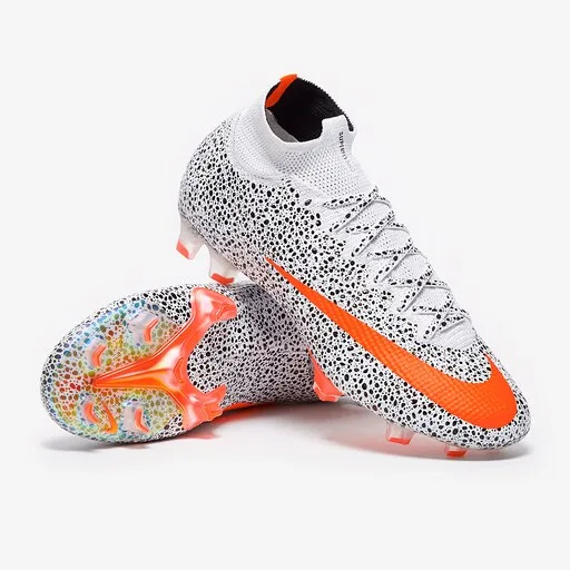Nike Mercurial Superfly VII Elite CR7 FG - White/Total Orange/Black