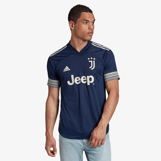 adidas Juventus 20/21 Away Authentic Shirt - Night Indigo/Alumina - Image 2