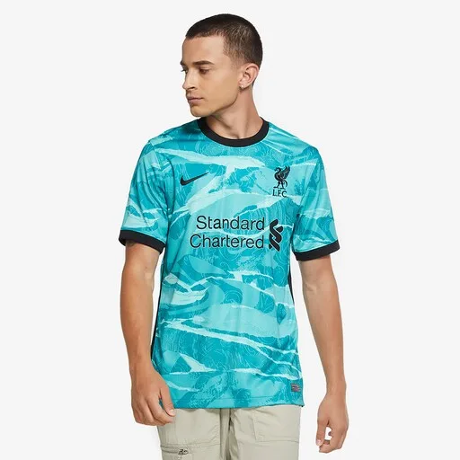 Nike Liverpool 20/21 Away Stadium Shirt - Hyper Turquoise/Black - Image 2